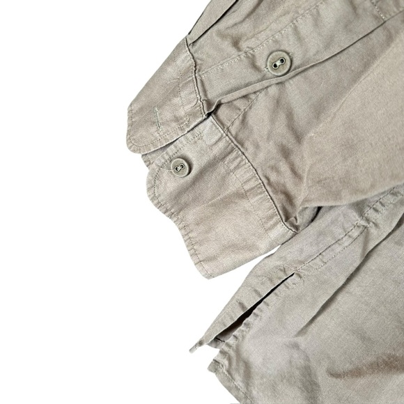 Lauren Ralph Lauren Women’s 3X Tan Plus Button LS Shirt Gorpcore Neutral Casual - Picture 4 of 12